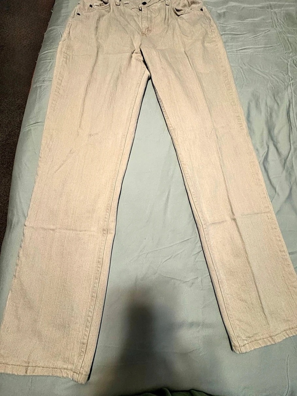 Riders by Lee 16L Long Cream Ivory Straight Leg Stretch Jeans